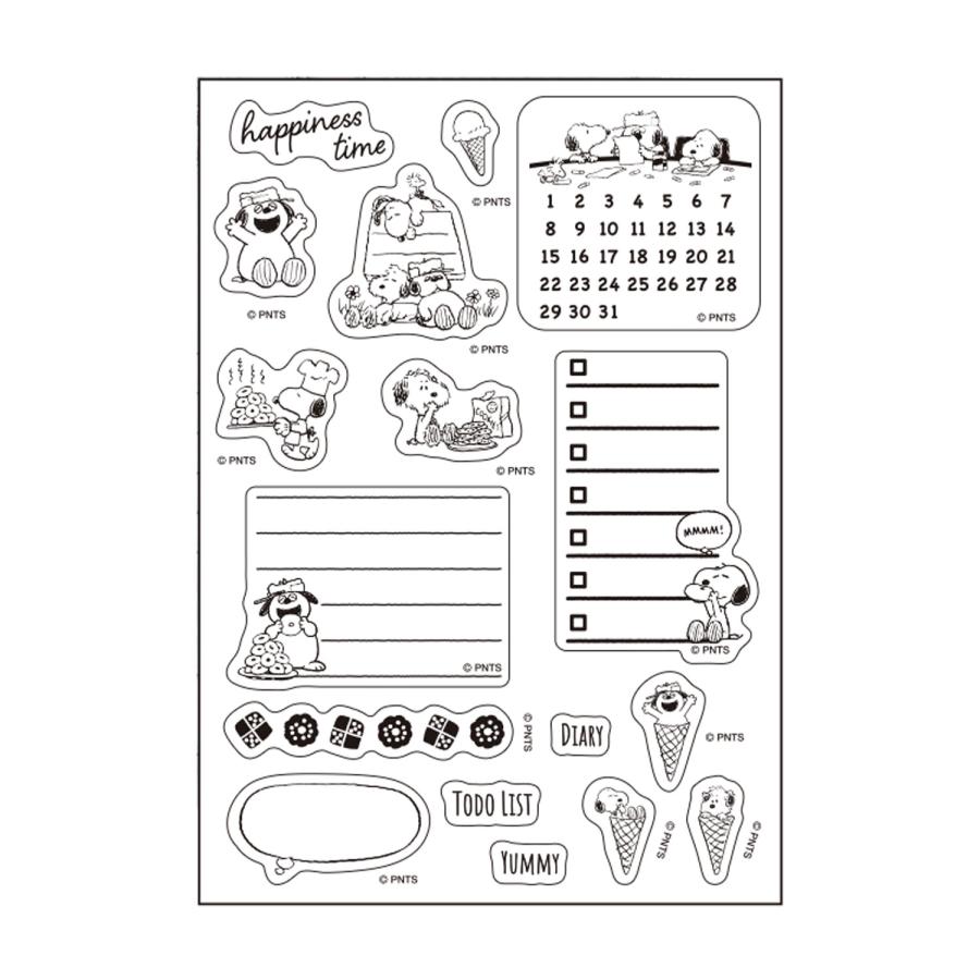 KODOMO NO KAO x Peanuts Snoopy Clear Stamp [2209-006] Snoopy and Brothers